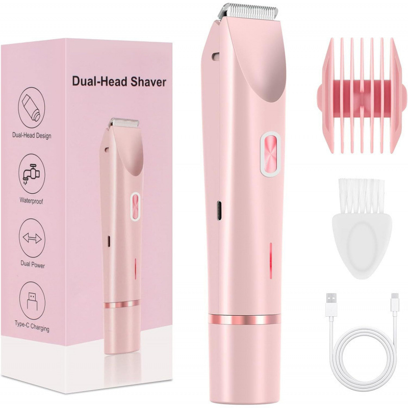 Máquina de afeitar eléctrica femenina de cuidado personal para mujeres todo en uno para el cabello de las axilas, aparato de corte de cabello de púbico privado image 9