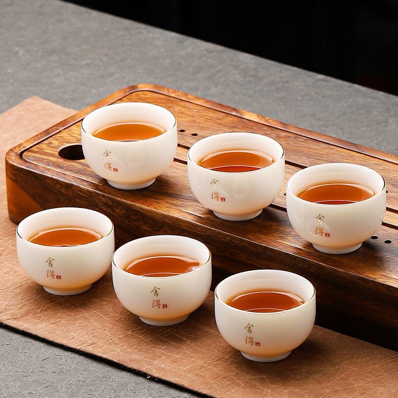 六只装功夫茶具品茗杯茶杯陶瓷喝茶专用单杯防烫小茶杯厂家直销|undefined