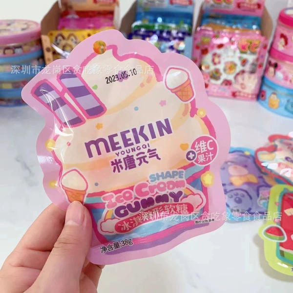 Mitang Yuanqi Gummy - Ice Cream Type - 1 set (including 38g*12 packs, single pack price 1.65 yuan)