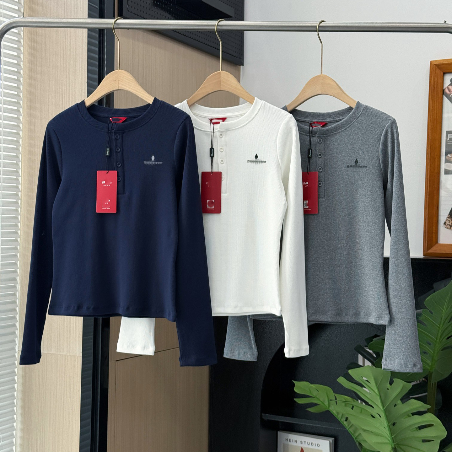 Biyin Henry Shirt With Cotton Feel, Knitted, 2026 Autumn New Product,...