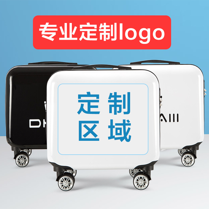 여행 로고 탑승 미니 수하물 남성용 선물 여행 16 인치 여성용 콤비네이션 잠금 트롤리 케이스 어린이 수하물
