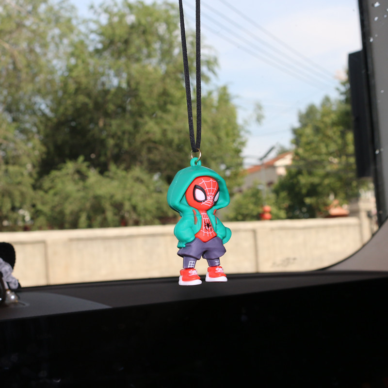 スウェットシャツ超人間スパイダーマンカーペンダント車かわいいキーホルダーペンダント人形カップル小物人形|undefined