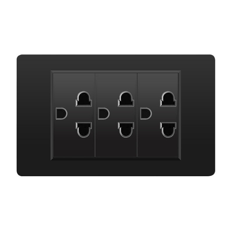 外国貿易スイッチソケット黒 PC パネル壁東南アジアタイ 6 穴台湾ソケット 20Wtype-c|undefined