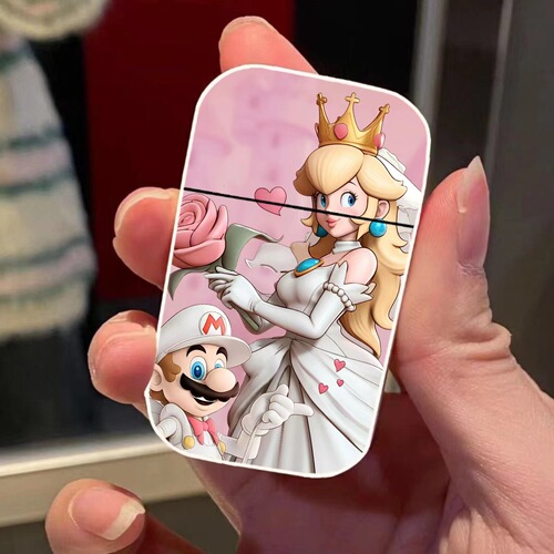 Pink Flame Creative Windproof Lighter Metal Inflatable Lighter Anime Cartoon One Piece Advertising Machine