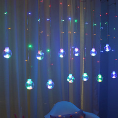 6 Large 6 Small Solar Star String Lights, Pentagon Star Curtain Lights, Bedroom Decoration Room Balcony Bay Window Cloth