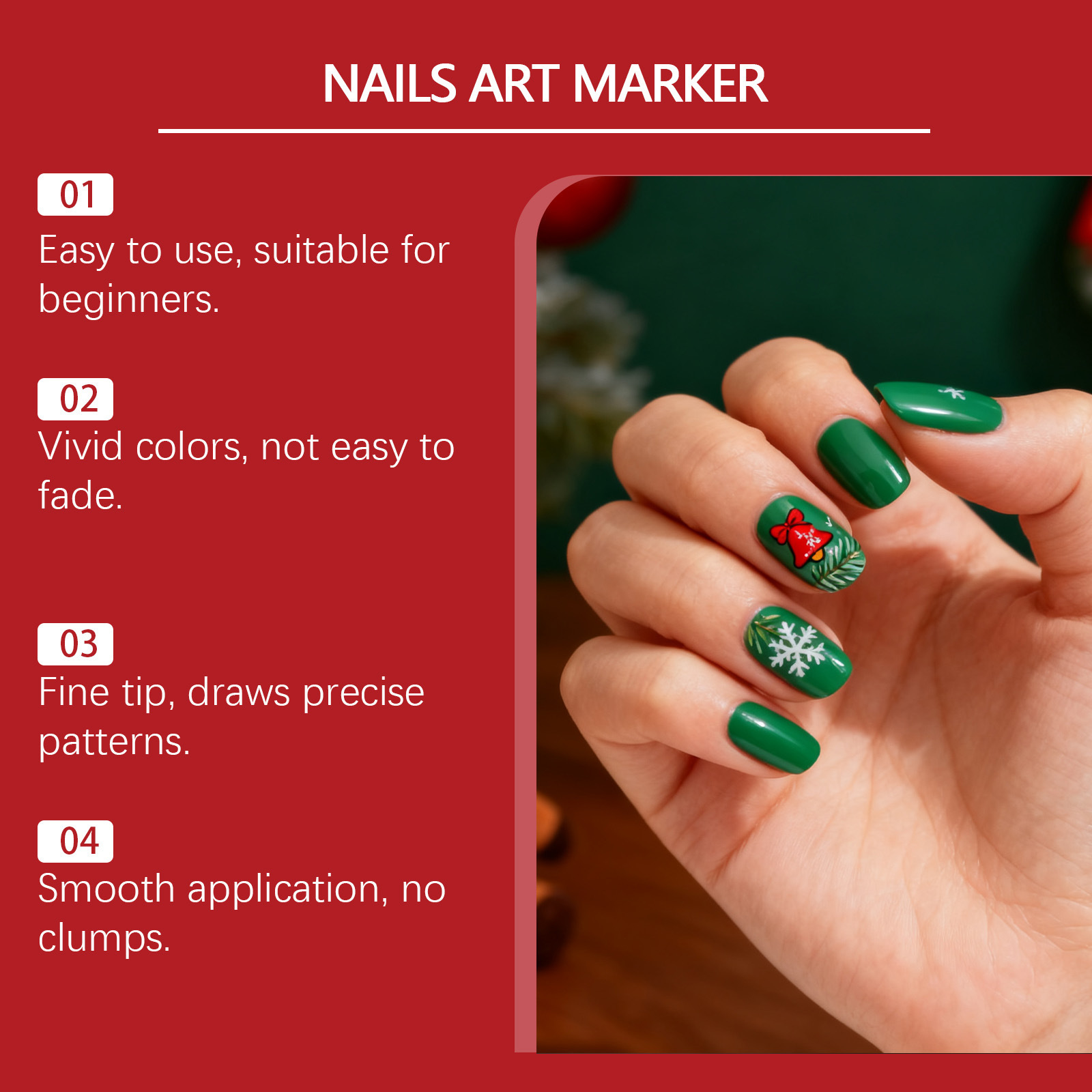 Christmas Nail Art Graffiti Pen For Precise Detail And Design_voghion.com