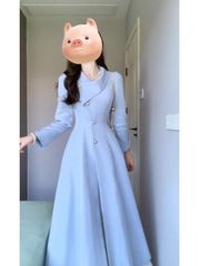 法式温柔风高级感长款收腰修身风衣小众时尚气质感外套女2025秋季