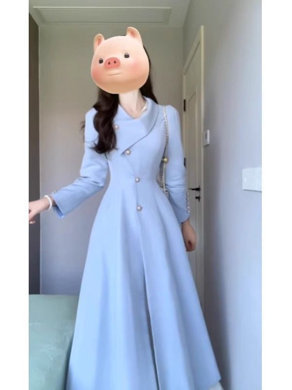 法式温柔风高级感长款收腰修身风衣小众时尚气质感外套女2025秋季|undefined