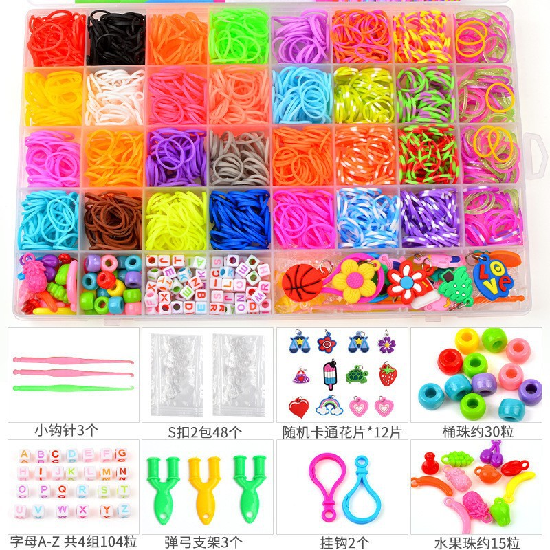 40 rejillas de 2500 gomas elásticas.