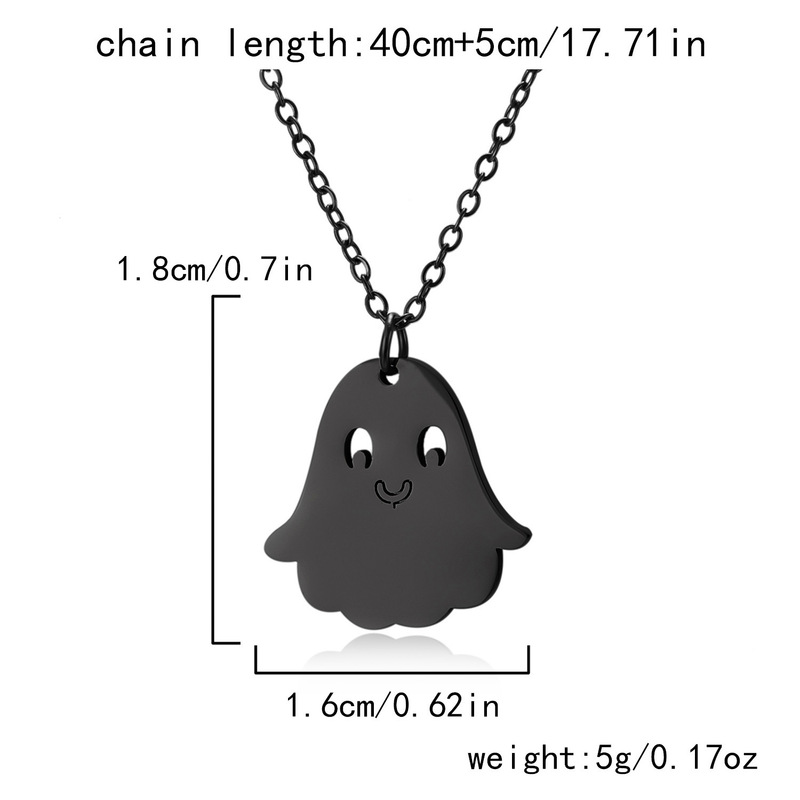 メーカー直売の新型ハロウィンアクセサリーの幽霊のネックレスのファッションはステンレスのカボチャのクモのネックレスの卸売りになります。|undefined