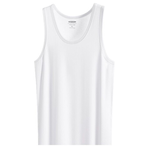 Men's Modal Tank Top Summer Ice Cool Track Suit Innerwear Spring Autumn Sleeveless White Grandpa Sweatshirt