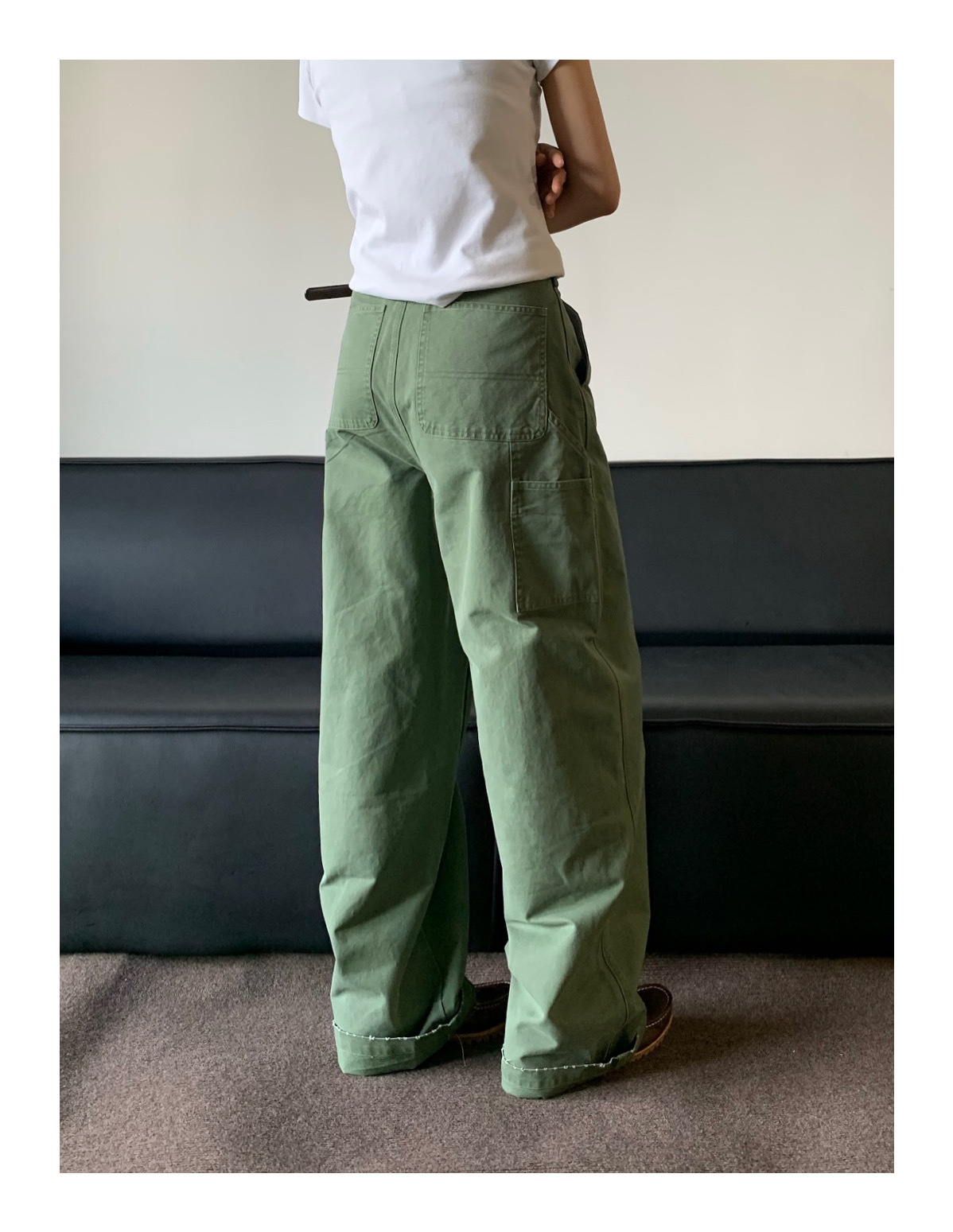 Men's Jeans Military Green Cargo Loose Simple Niche Draped Casual Pants Trendy Versatile_voghion.com