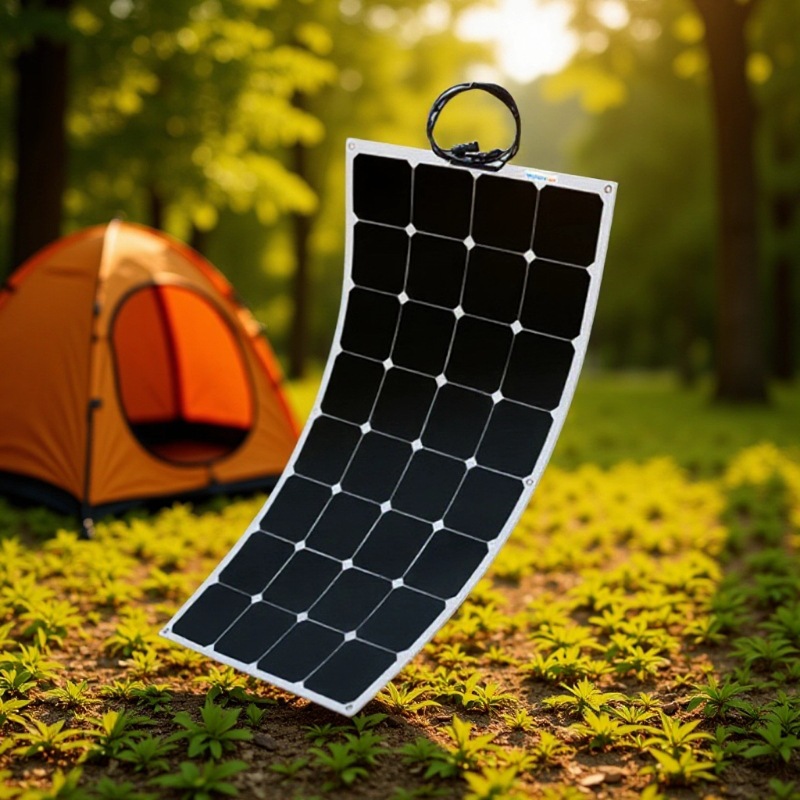 sunpower柔性太阳能电池板 100W太阳能电池板 PET层压太阳能板