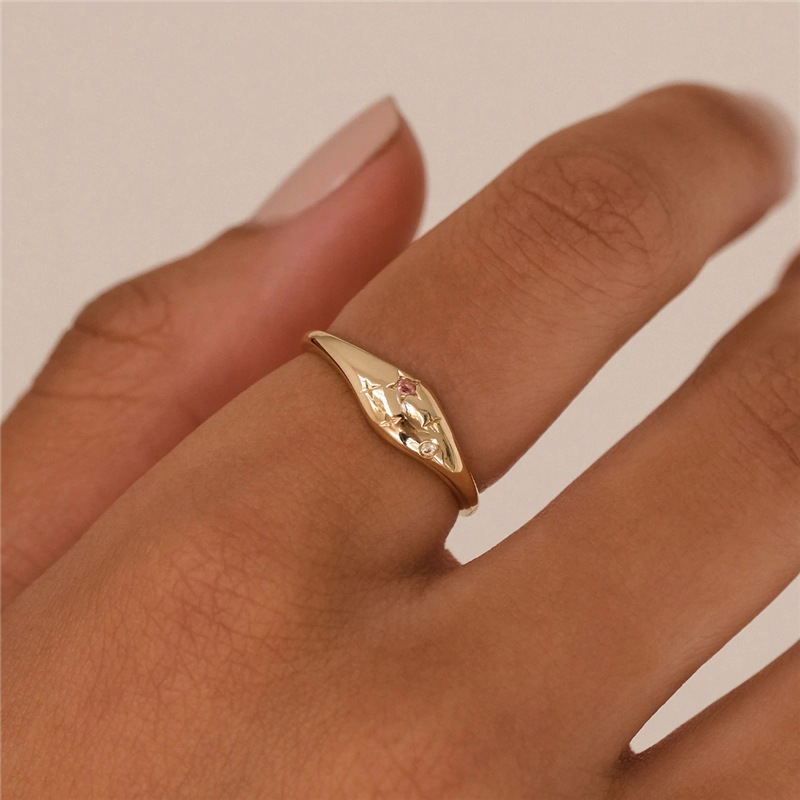 5g Weight Zircon Inlay Material Rings Classification 6, 7, 8 Ring Size 1 Piece Quantity Daily Occasion 925 Sterling Silver Material Star Pattern Couple Gender Inlay Design Fashion Style 925 Sterling Silver Zircon Rings Star 7