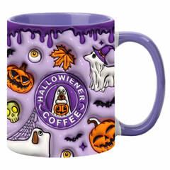 3DティーカップSPOOKY幽霊HalloweenセラミックコーヒーマグカップハロウィーンカボチャPumpkin