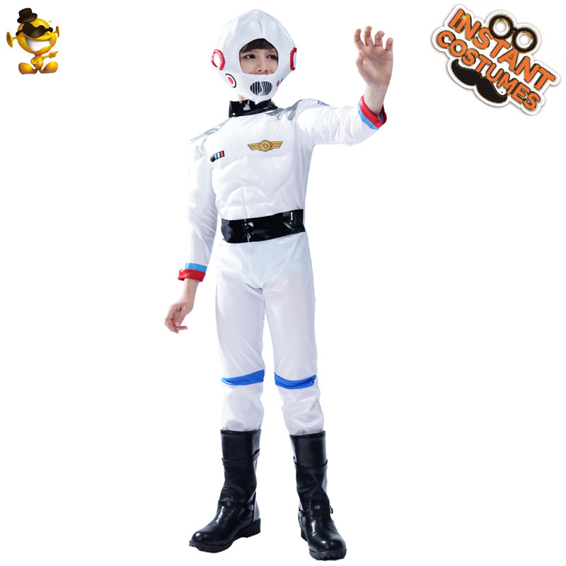 Traje espacial para niños rendimiento de astronauta niños y niñas juegos de escuela secundaria y primaria