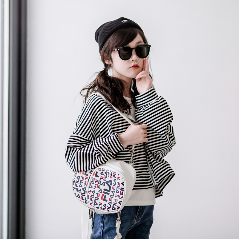 Ropa de los niños del estilo coreano 2023 otoño nuevas niñas casual deportes con capucha suéter rayas cremallera cardigan Coat