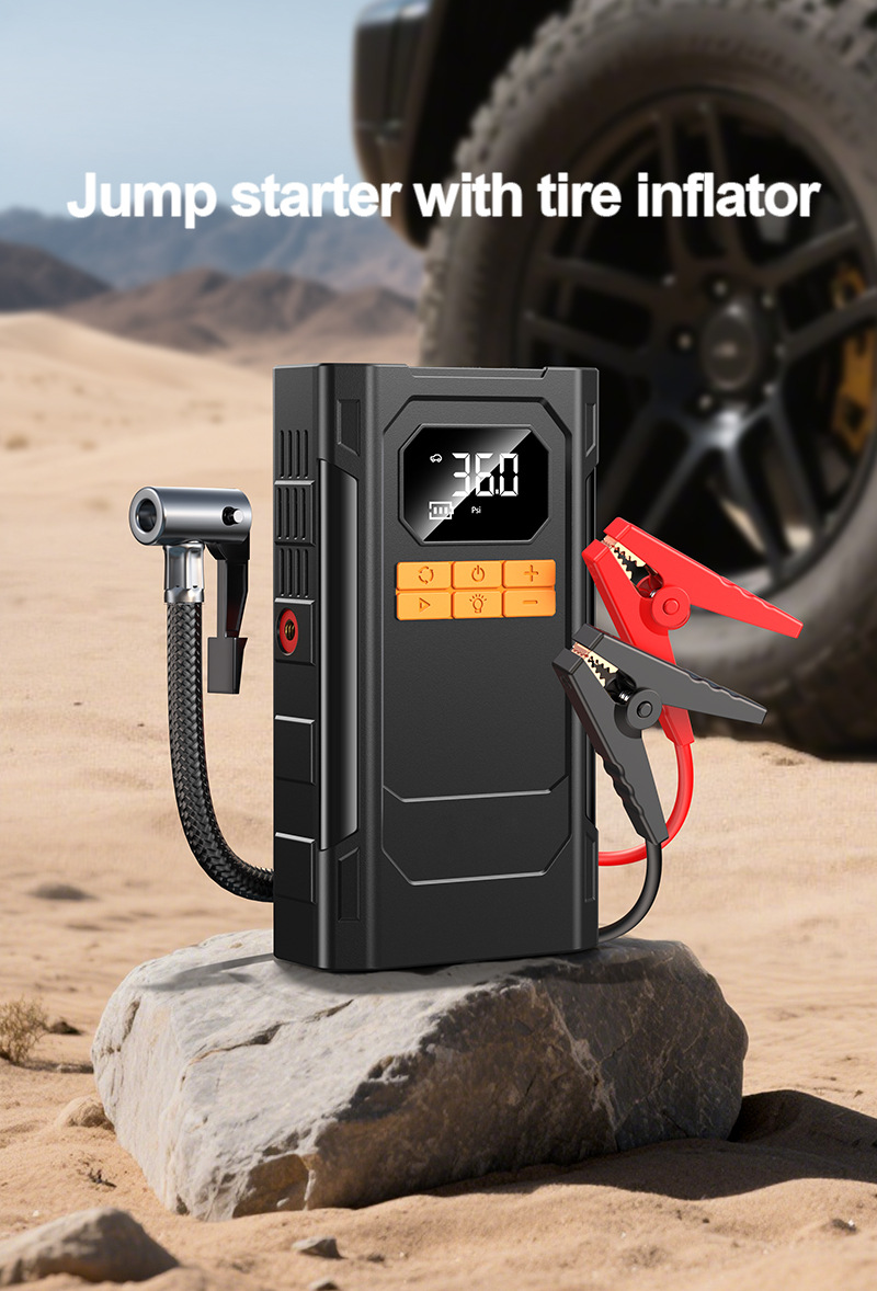 Cross-Border New Car Emergency Starting Power Supply Car Large-Capacity Power Bank Convenient Air Pump Air Pump