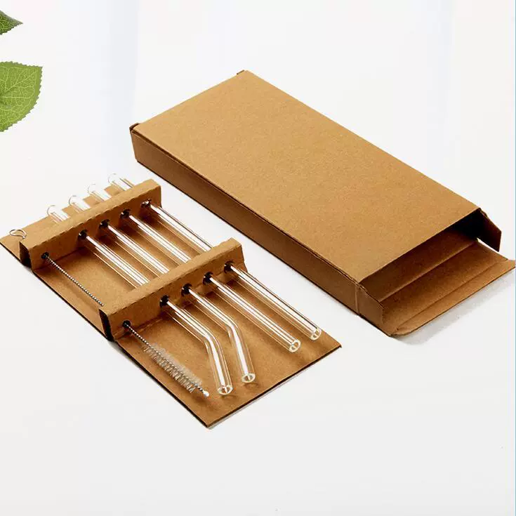 透明高硼硅玻璃吸管套装耐热耐用非一次性易清洗果汁饮料饮管吸管