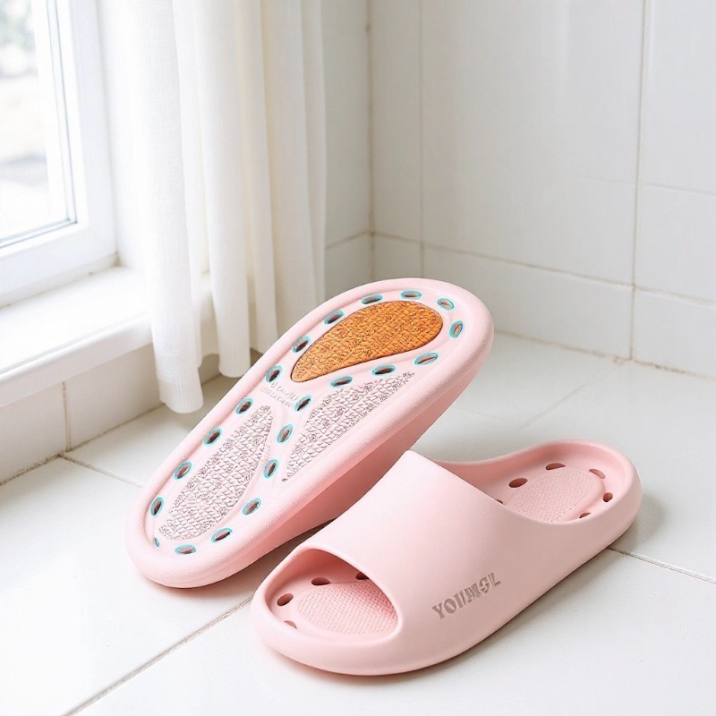 Non-Slip Water-Draining Bath Slippers Men, Indoor Home Use, With A Comfortable Feel, Bathroom-Specific EVA Top Quality Sandals For_voghion.com
