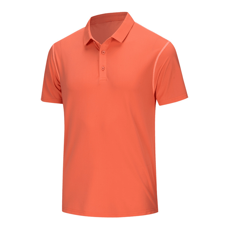 En stock al por mayor 180g verano hielo elástico 88% nylon 12% spandex solapa manga corta Camiseta polo personalización