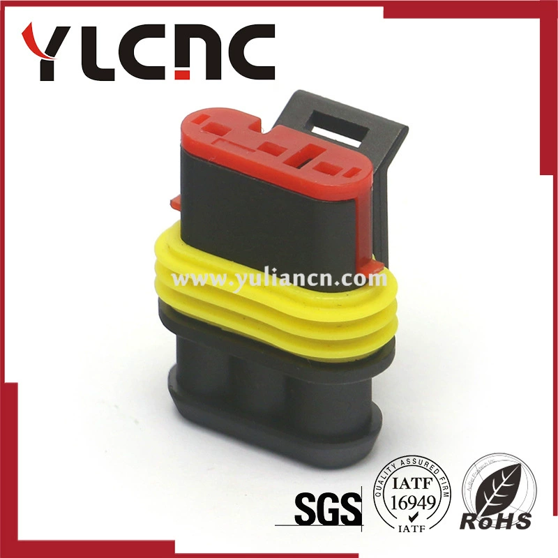 DJ7031-1.5-21 3-контактный автомобильный проводной разъём (beam plug) водонепроницаемый коннектор HID, гнездо 282087-1