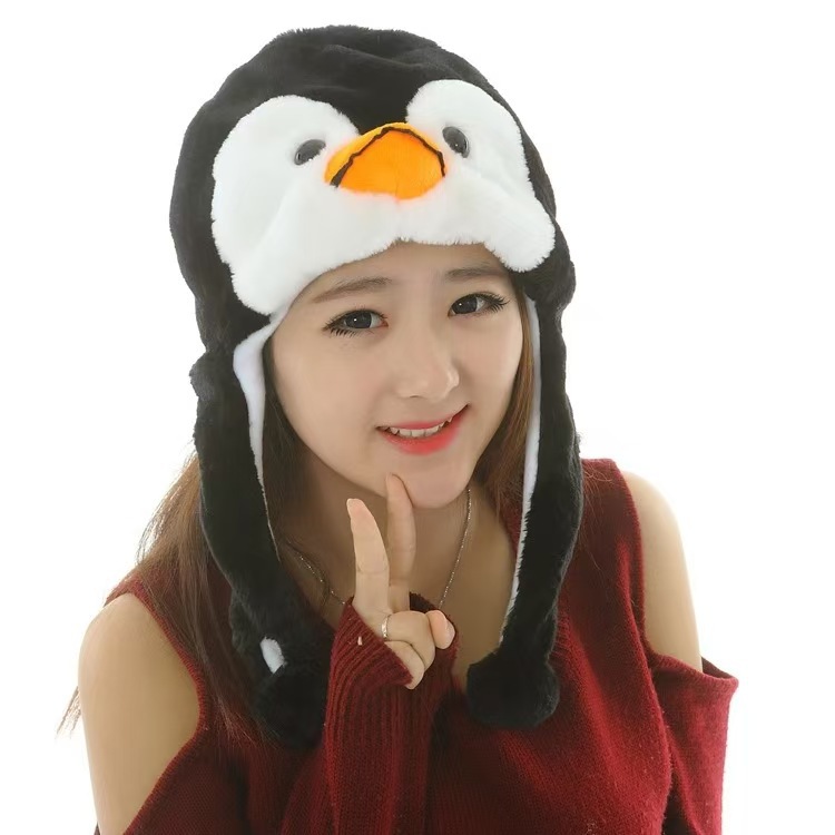 毛绒动物帽子儿童成人卡通幼儿园亲子表演道具帽头套