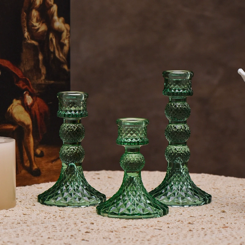 Скандинавские простые доступные роскошные хрустальные стеклянные подсвечники, украшения для модели комнаты, мягкие украшения, романтические свадебные украшения для стола