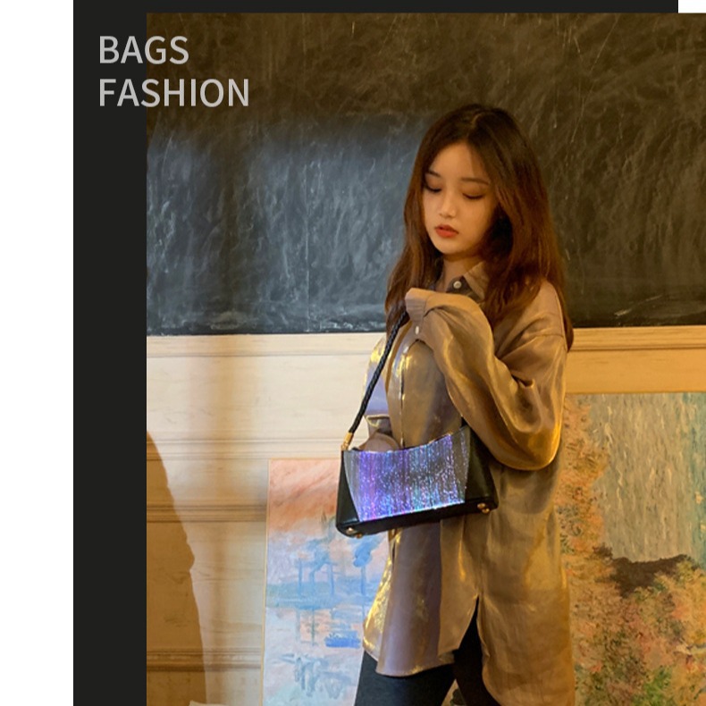 发光女包光纤夜光包新款手包跨境爆款新品潮人时尚LED包法琨包