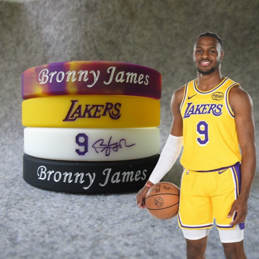 Баскетбольная звезда Lakers №9 Брауни фирменный спортивный браслет силиконовый браслет на запястье украшение для фанатов Джеймс Коби