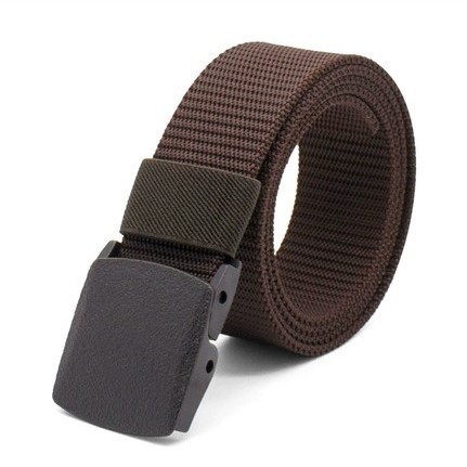 Cinturón de lona Cinturón de hombre Comprobación de seguridad sin metal para mujeres Entrenamiento militar coreano Hebilla automática Jeans casuales Al aire libre