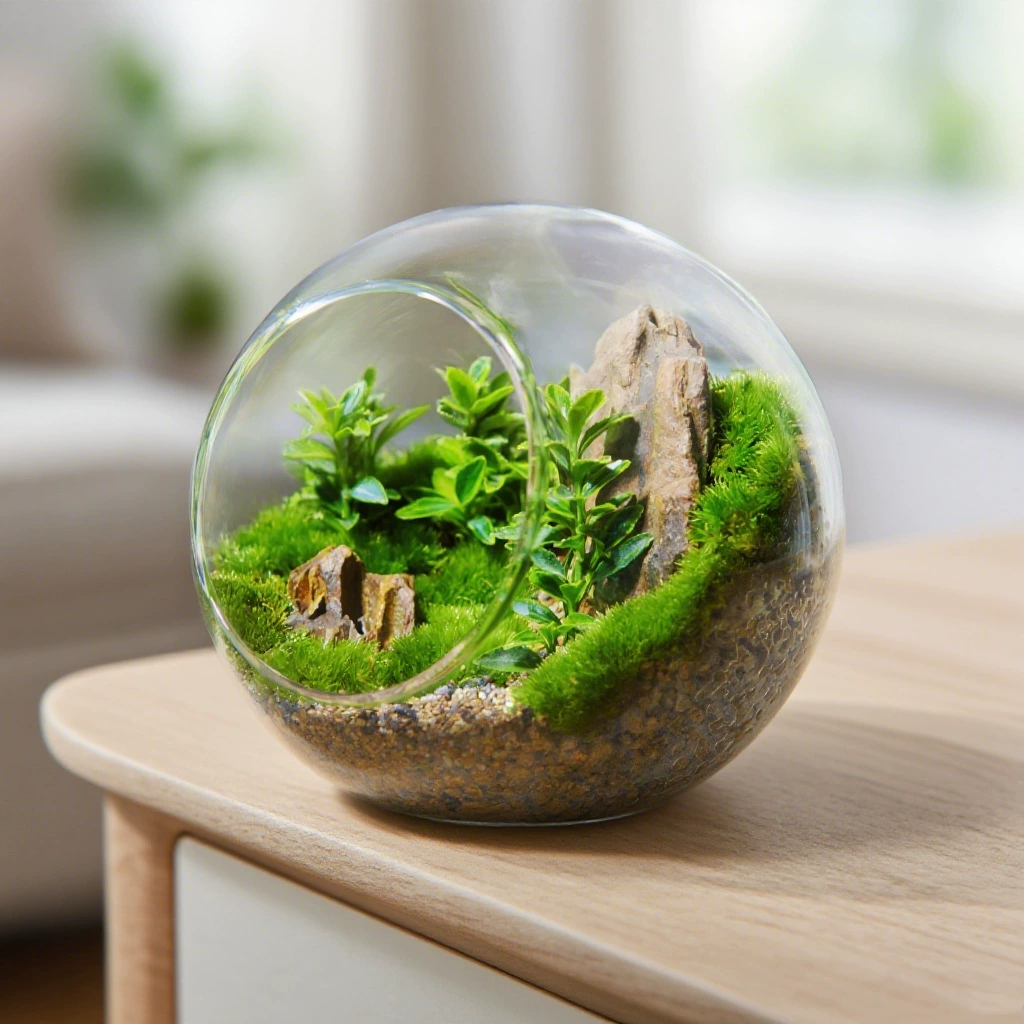 [Canyon Trail] Моховый микроландшафт, готовый продукт, креативный настольный ландшафтный дизайн, бутылка, подарок, настоящая растительность, камень