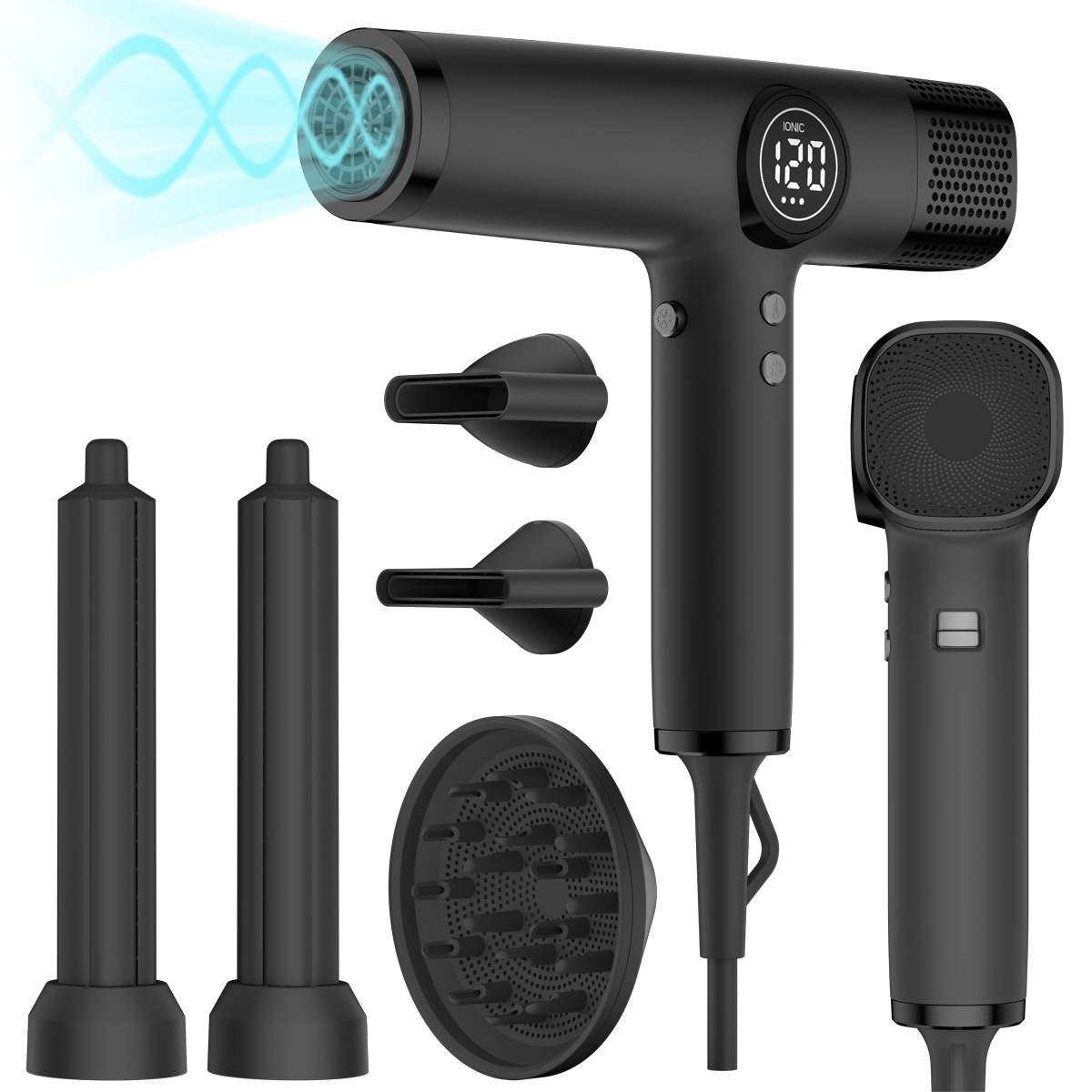 跨境11万转高速吹风机负离子低噪音无叶大功率冷热无刷电吹风机