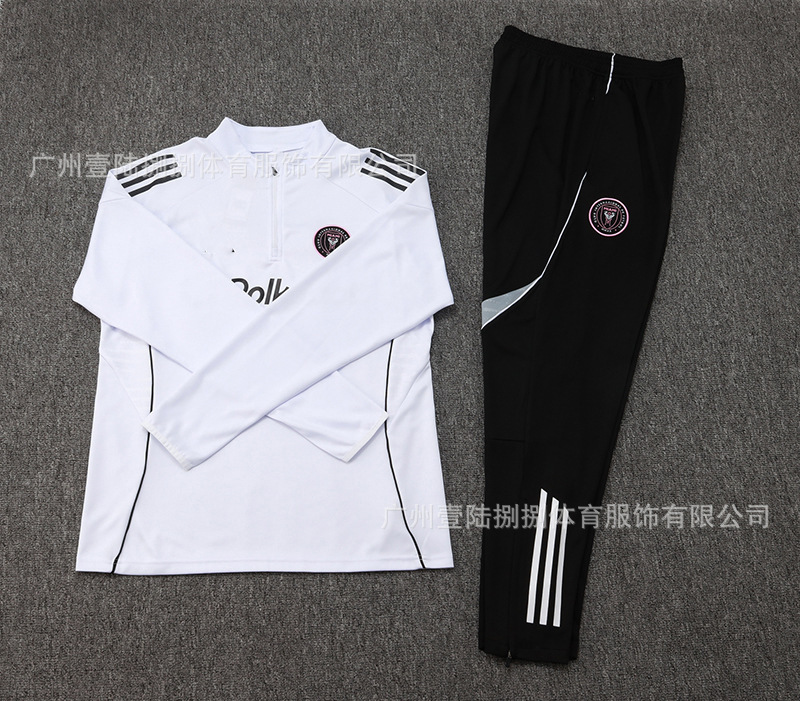 2526新款足球服巴黎皇马阿森纳拜仁长袖半拉训练服一件批发|undefined