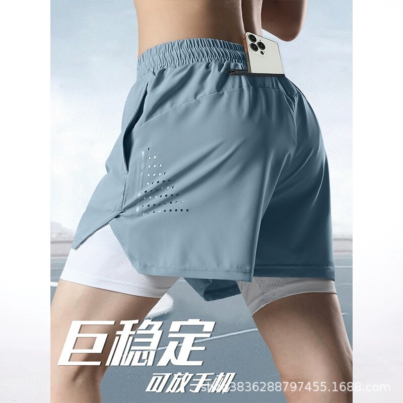 Cross-Border Foreign Trade Cycling Pants Men's Mountain Road Bike Shorts with Lining Summer Ice Silk Quick-Drying Cycling Equipment