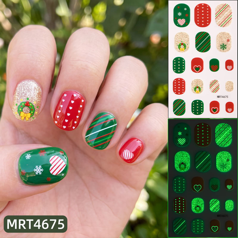 Zhengxiang Cross - Border New Christmas Night Kids Nail stick Halloween Shining funny Kids Cartoon manicura stick