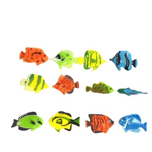 12 5CM simulation marine model toy fish solid tropical fish fake fish marine animal suit sand table ornaments