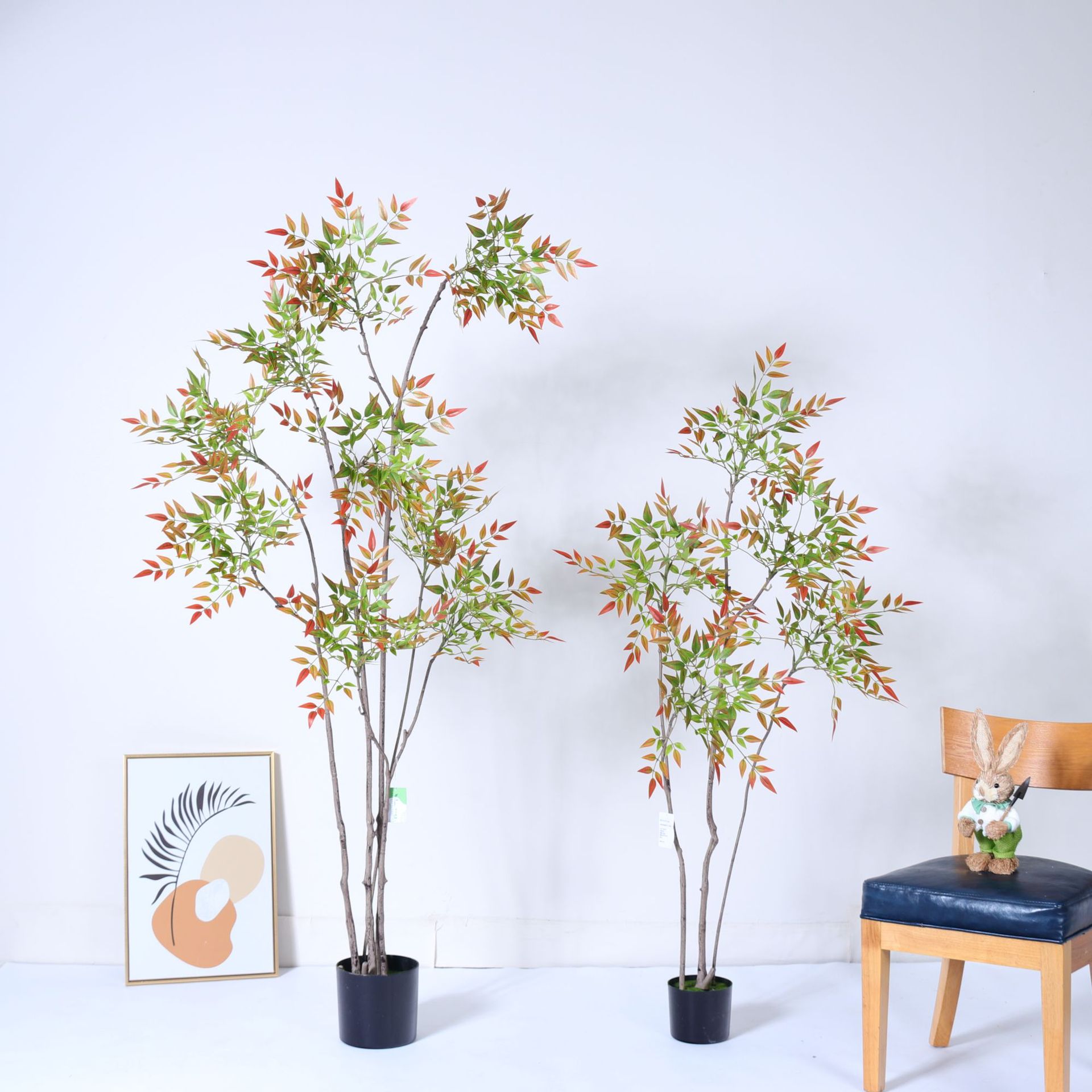 Planta artificial nórdica grande para sala de estar, árbol de simulación decorativo tipo banano viajero en maceta