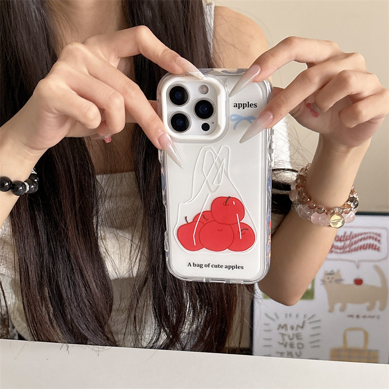 Bolsa de línea ins coreana Apple para iPhone 15 funda para teléfono móvil 16ProMax Apple 14/15 femenino 16 nuevo