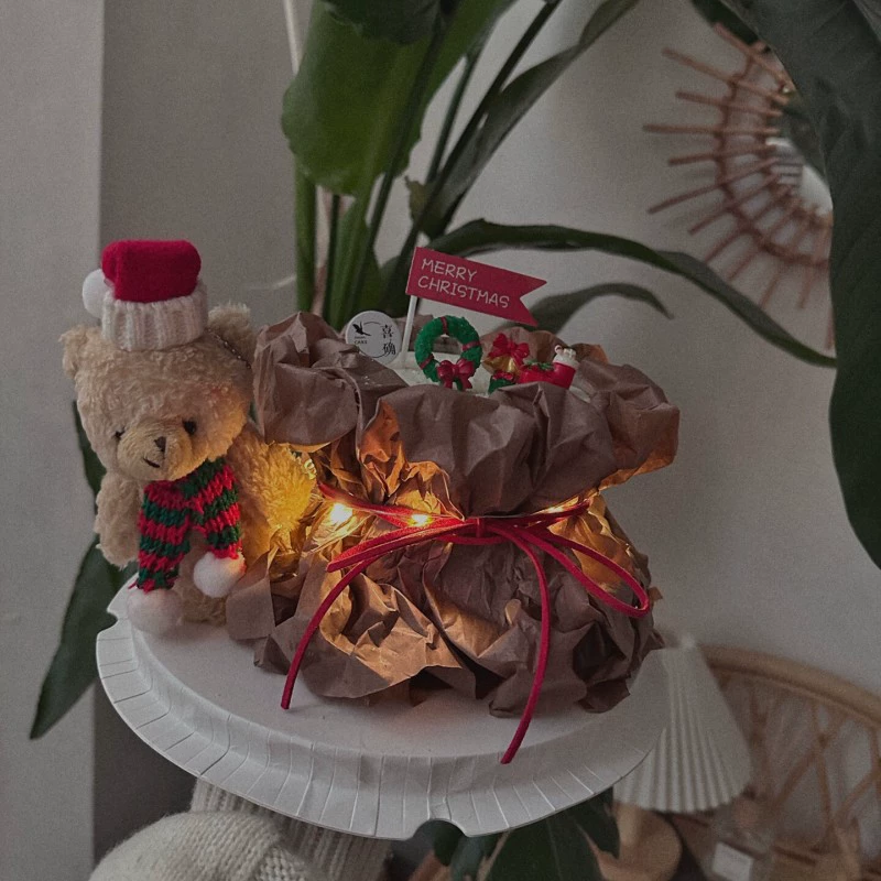 Christmas hat, woolen scarf, DIY