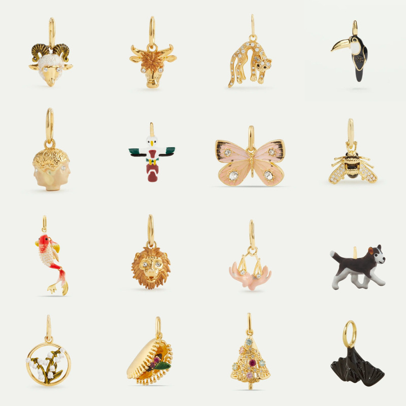 European and American Cross-Border New Colorful Daily Animal Series DIY Fashion Pendant Painted Necklace Plated with 18K Gold Color-Preserving Cat