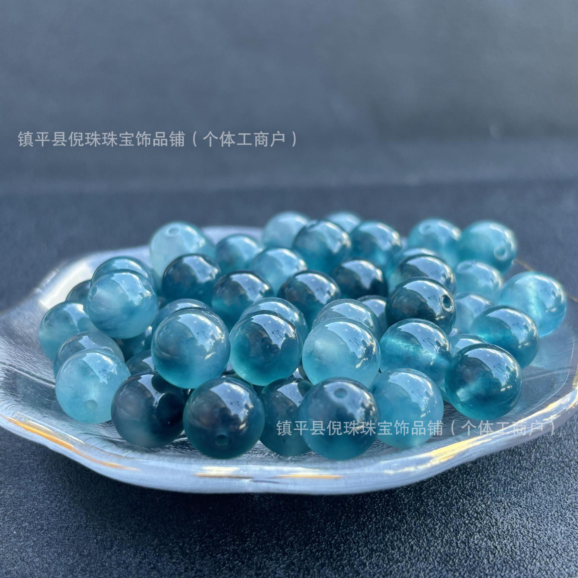 Esmeralda de hielo, flores de flores de sol, cuentas dispersas, cuentas semiacabadas, DIY, joyas de collar de pulseras tejidas a mano