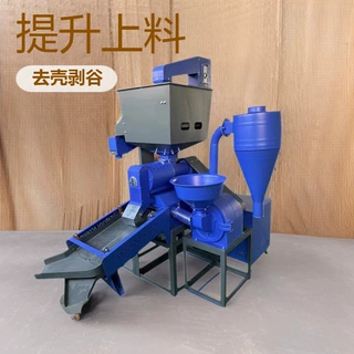 提升上料水稻脱粒机柴电两用大米脱皮机80型水稻脱皮机商用碾米机