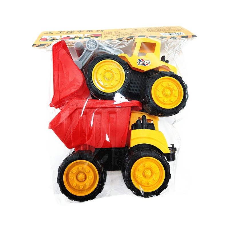 2 paquetes ATV camión volquete para niños modelo de excavadora de empuje de tierra vehículo de ingeniería de deslizamiento juguete al por mayor volumen de funcionamiento image 6