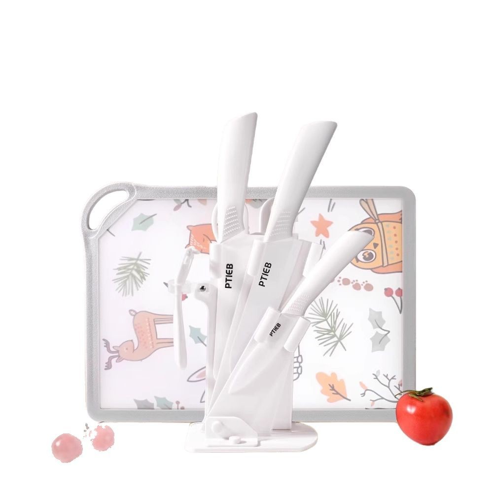 Frutas para niños 2 en 1 mesa de cocina tablero de cocina cuchillo conjunto de tablero de corte de alimentos suplementarios image 6