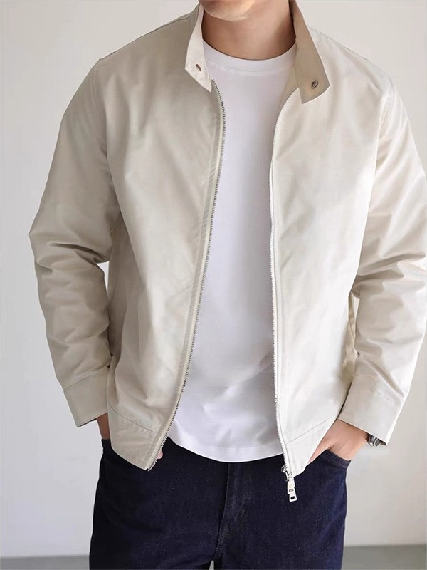 Lightweight Short Stand Collar Harrington G9 Jacket Men's Autum New High-End Commuter Casual Executive Jacket Lightweight Short Stand Collar Harrington G9 Jacket Men's Autum New High-End Commuter Casual Executive Jacket