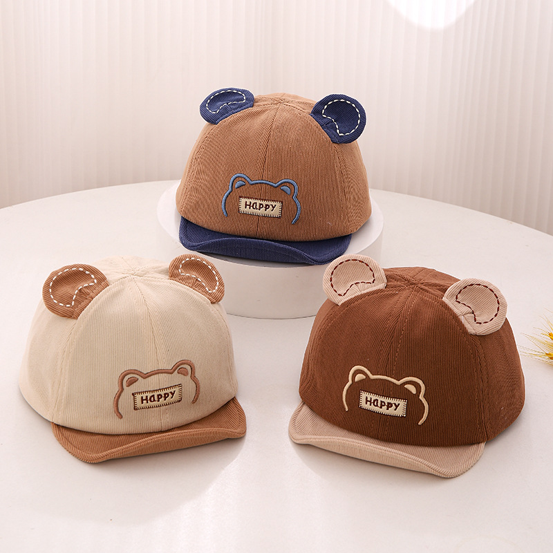 Sombreros para bebés otoño-invierno blando gorra de lengua lindo bebé para salir sombrero de sol primavera-outño sombrero de niño