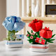 Compatible with Lego Microparticle Building Blocks Potted Eternal Flower Fleshy Ins Living Room Simulation Flower Desktop Ornaments Toy for Women