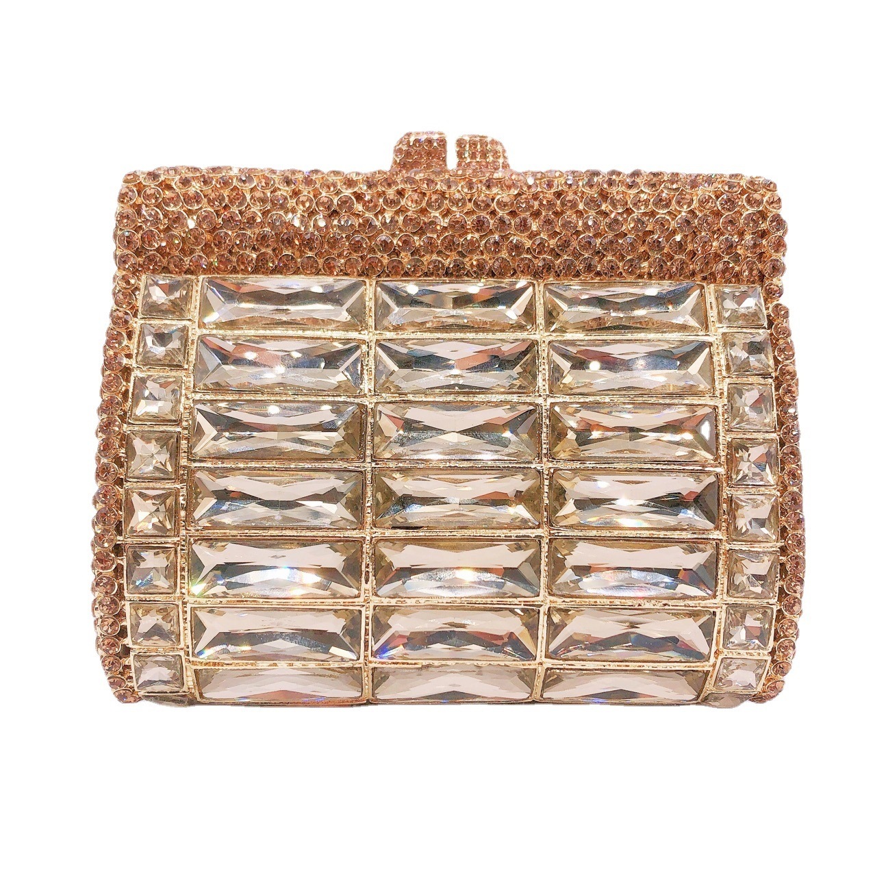 Nuevo paquete de cena de diamantes transfronterizos de cristal de diamante de banquete de mano de mujer Rhinestone clutch purse