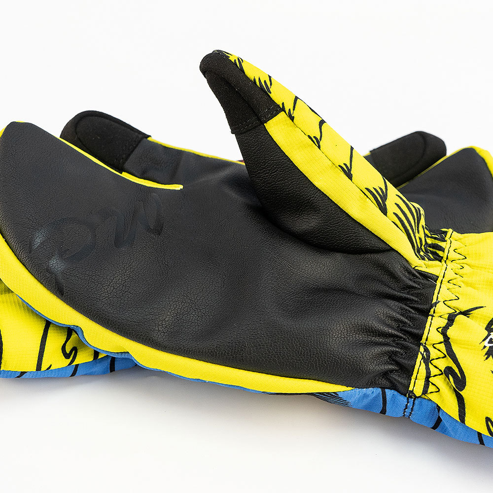 滑雪手套競(jìng)技三指 冬季騎行保暖內(nèi)置護(hù)腕防水防寒防滑可觸屏手套